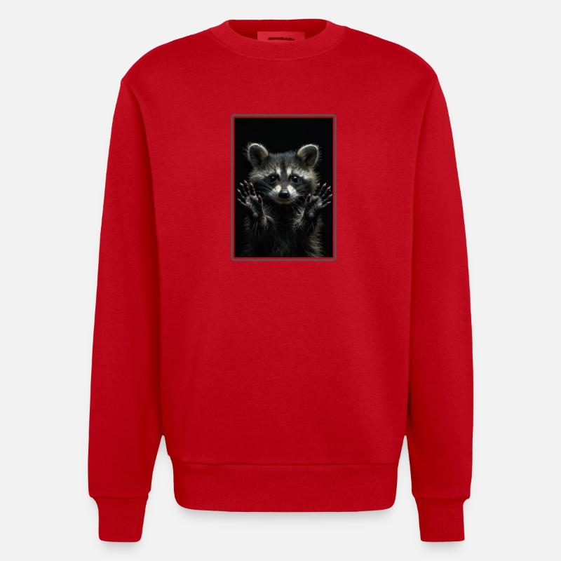 Ratons laveurs Raton laveur - Sweat bio épais oversize fabriqué en UE - rouge
