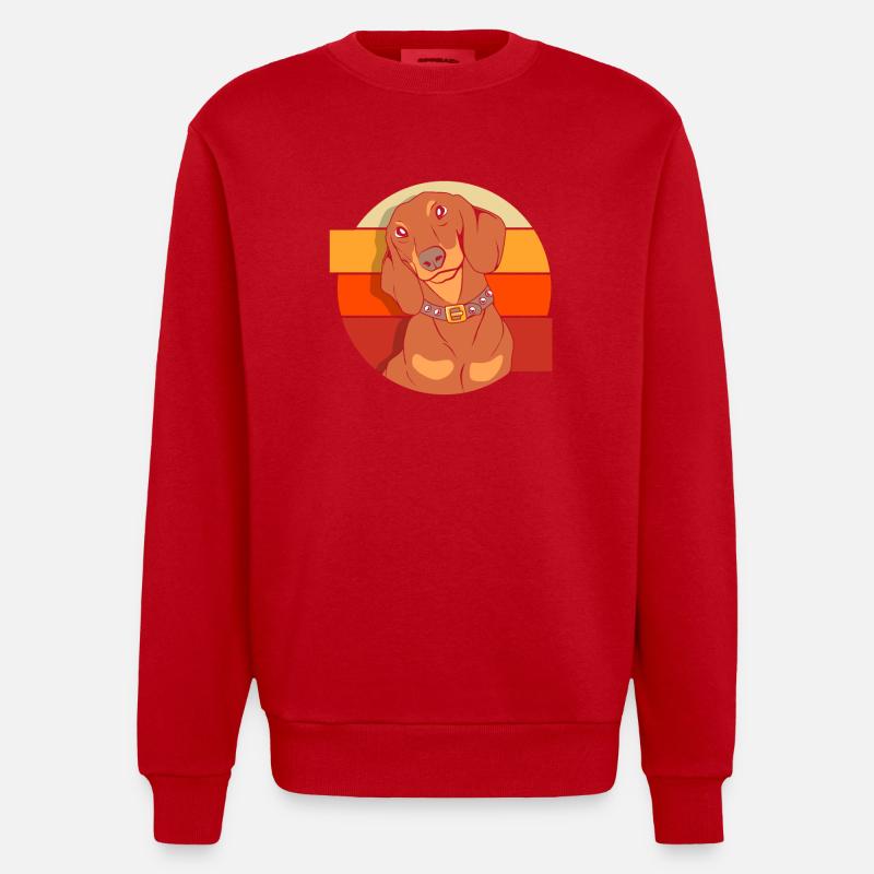 Teckel - Sweat bio épais oversize fabriqué en UE - rouge