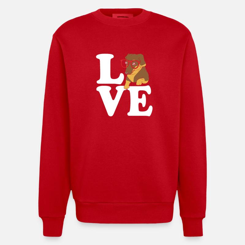 Teckel - Sweat bio épais oversize fabriqué en UE - rouge