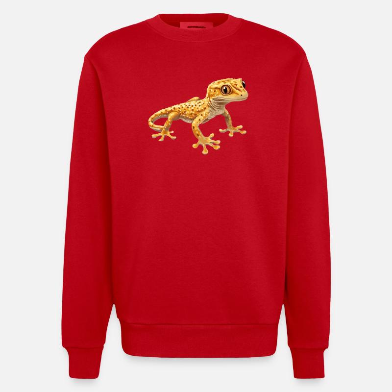 Geckos Geckos - Sweat bio épais oversize fabriqué en UE - rouge