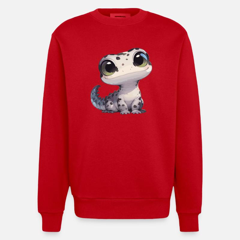 Geckos Geckos - Sweat bio épais oversize fabriqué en UE - rouge