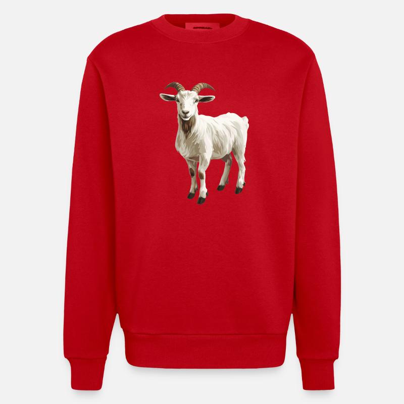 Chèvres chèvre - Sweat bio épais oversize fabriqué en UE - rouge