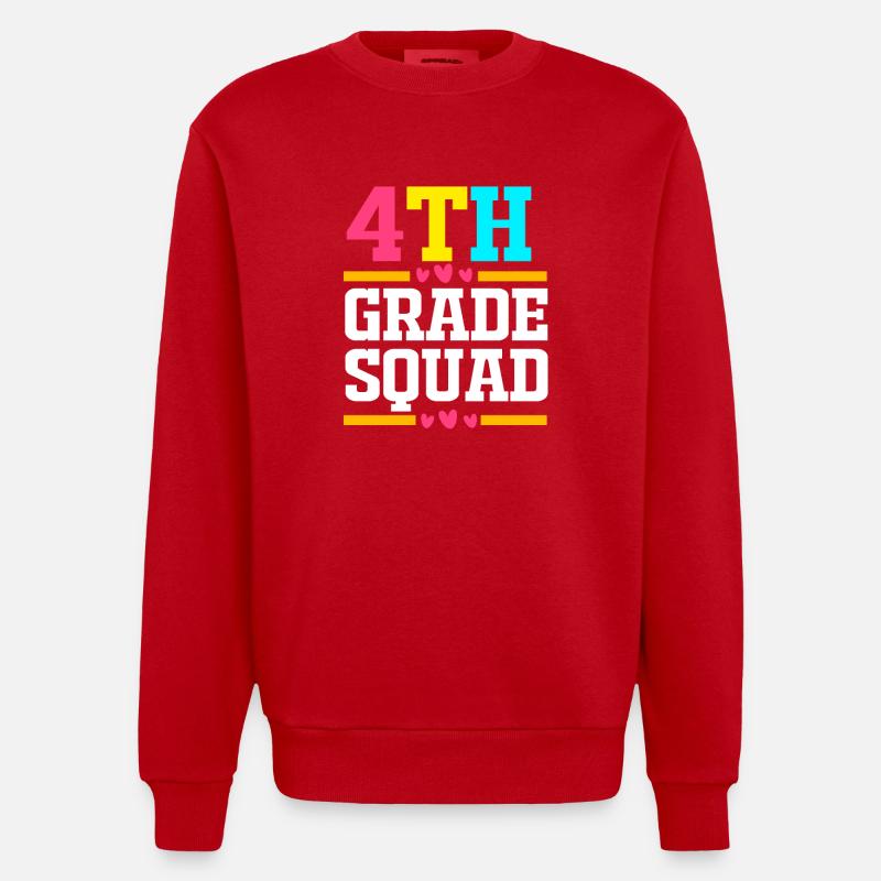 4e année - Sweat bio épais oversize fabriqué en UE - rouge