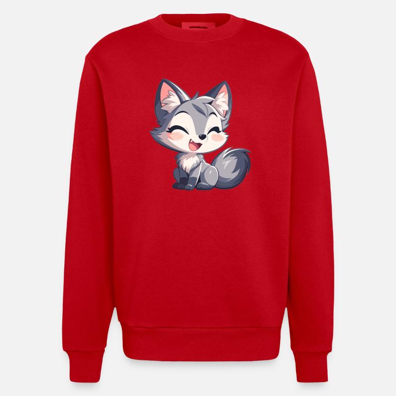 Graufüchse Graufuchs - Heavyweight Oversized Organic Crew Neck Made in EU - Rot