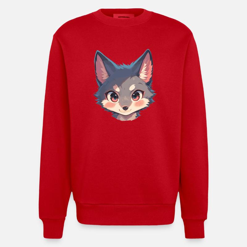 Graufüchse Graufuchs - Heavyweight Oversized Organic Crew Neck Made in EU - Rot