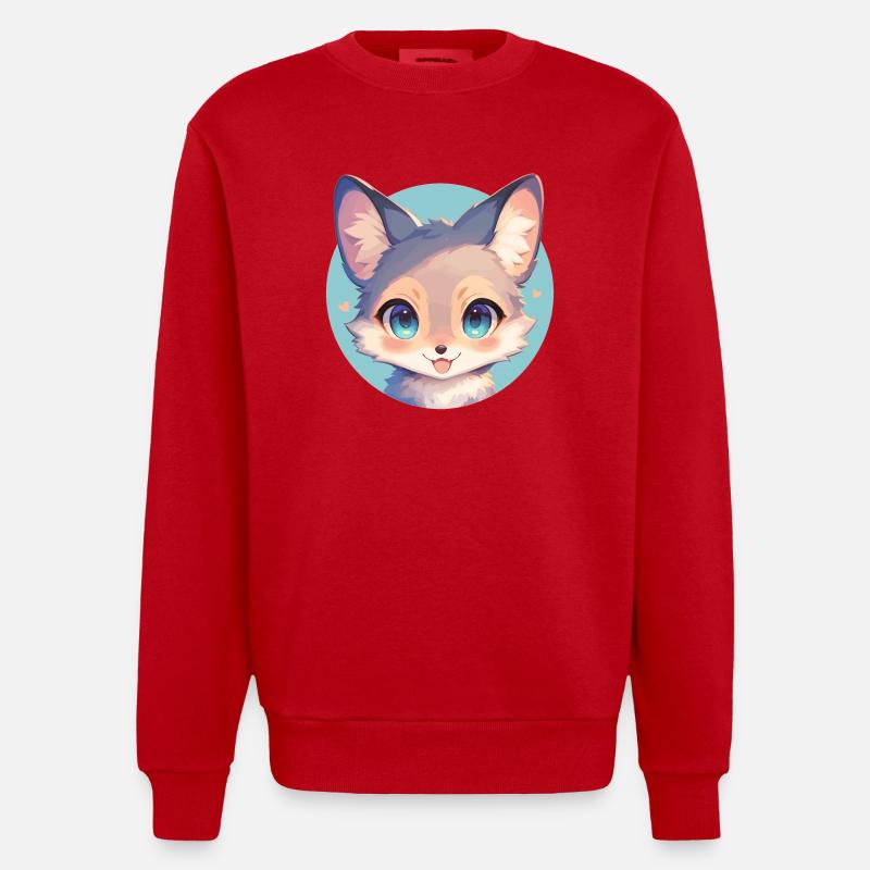 Graufüchse Graufuchs - Heavyweight Oversized Organic Crew Neck Made in EU - Rot
