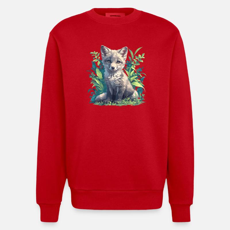Graufüchse Graufuchs - Heavyweight Oversized Organic Crew Neck Made in EU - Rot