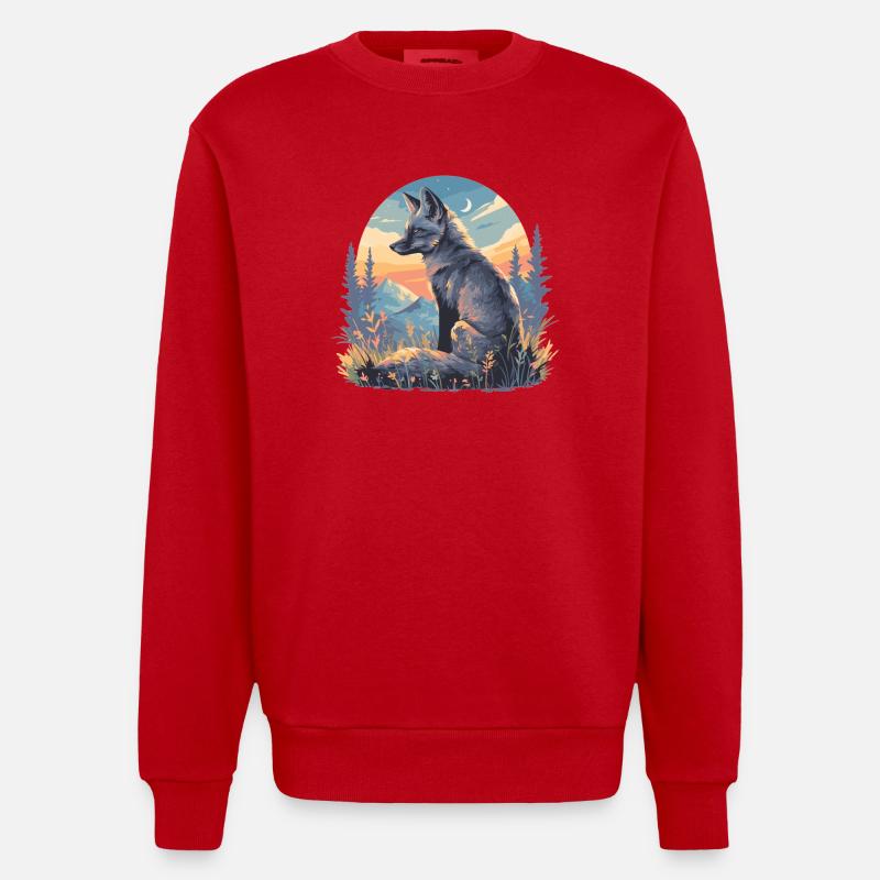 Graufüchse Graufuchs - Heavyweight Oversized Organic Crew Neck Made in EU - Rot