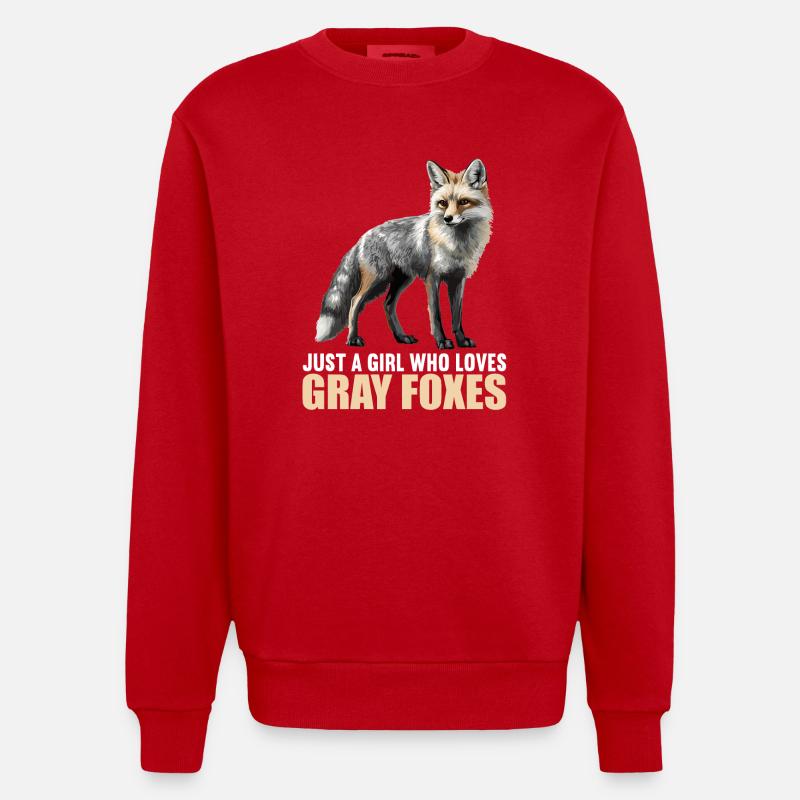 Graufüchse Graufuchs - Heavyweight Oversized Organic Crew Neck Made in EU - Rot