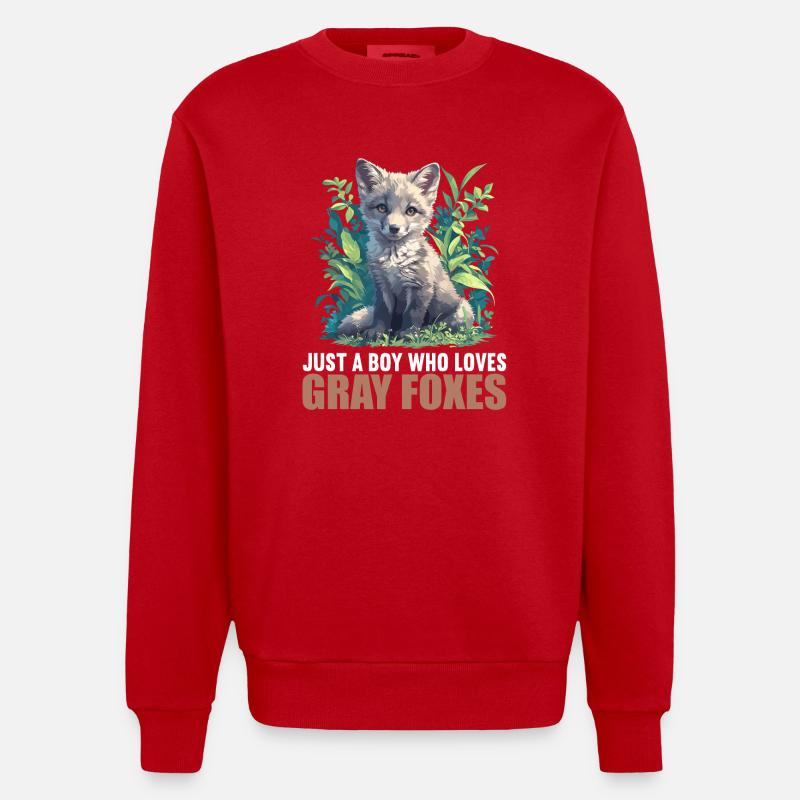 Graufüchse Graufuchs - Heavyweight Oversized Organic Crew Neck Made in EU - Rot