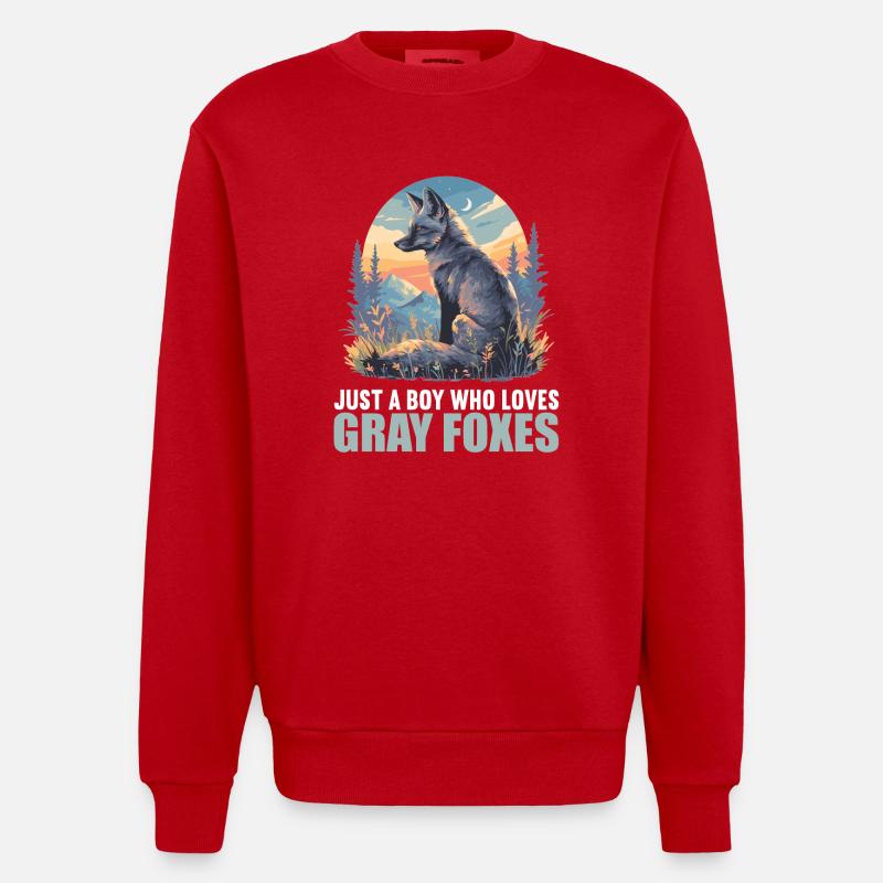 Graufüchse Graufuchs - Heavyweight Oversized Organic Crew Neck Made in EU - Rot