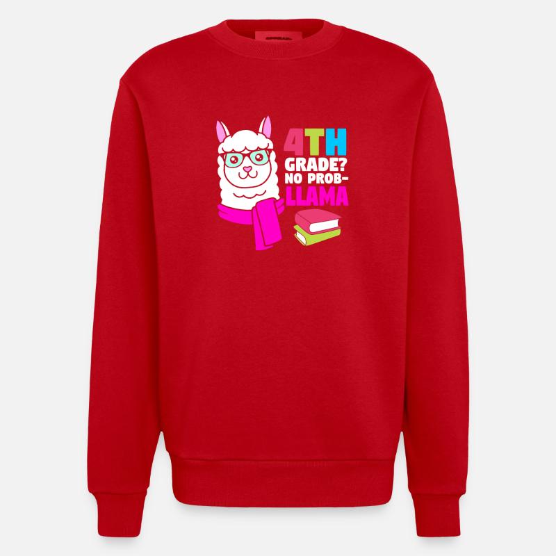 4e année - Sweat bio épais oversize fabriqué en UE - rouge