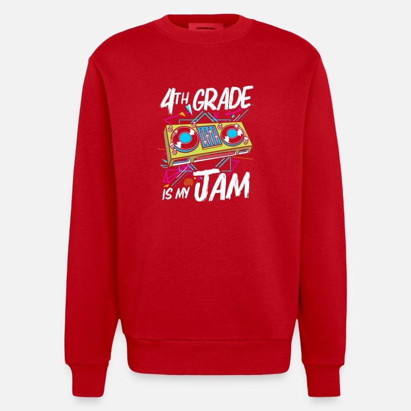 4. Klasse - Heavyweight Oversized Organic Crew Neck Made in EU - Rot