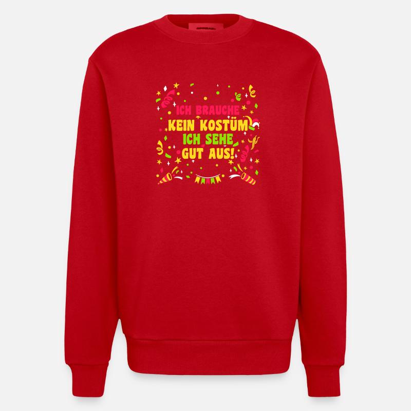 Costume de carnaval Carnaval - Sweat bio épais oversize fabriqué en UE - rouge