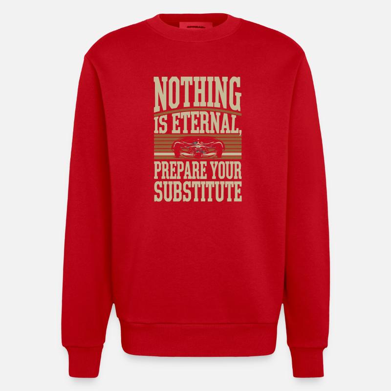 RIEN N’EST ÉTERNEL - Sweat bio épais oversize fabriqué en UE - rouge