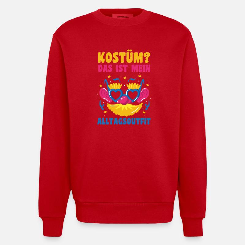 Costume de carnaval Carnaval - Sweat bio épais oversize fabriqué en UE - rouge