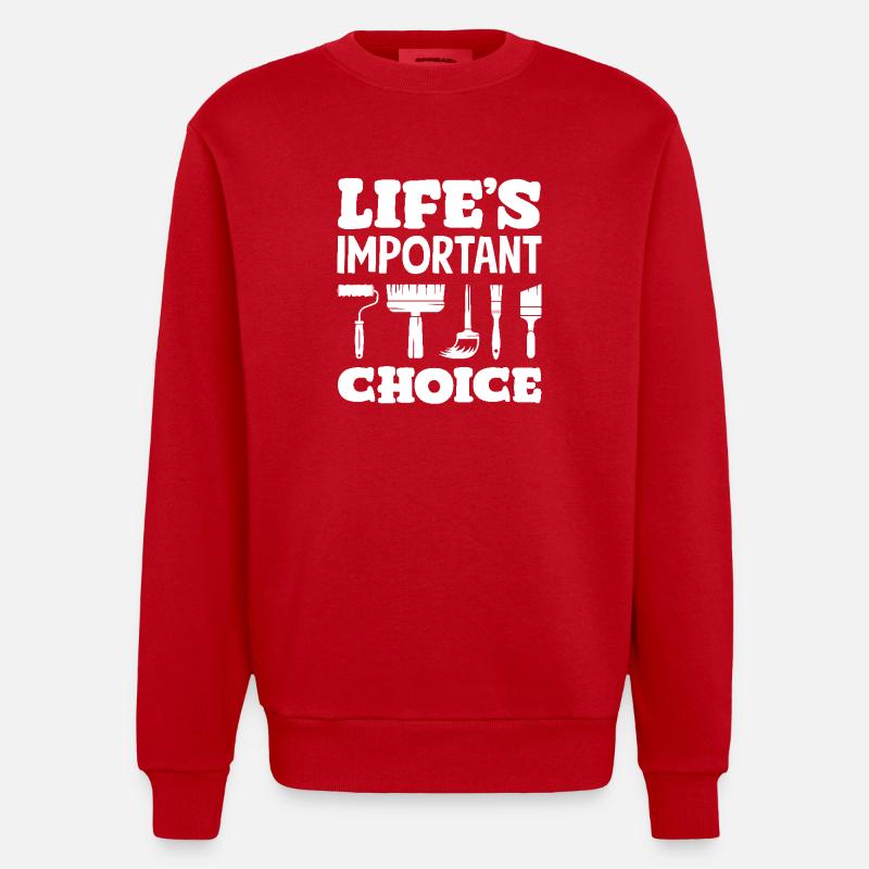 Vital Choice Painter Tools - Sweat bio épais oversize fabriqué en UE - rouge