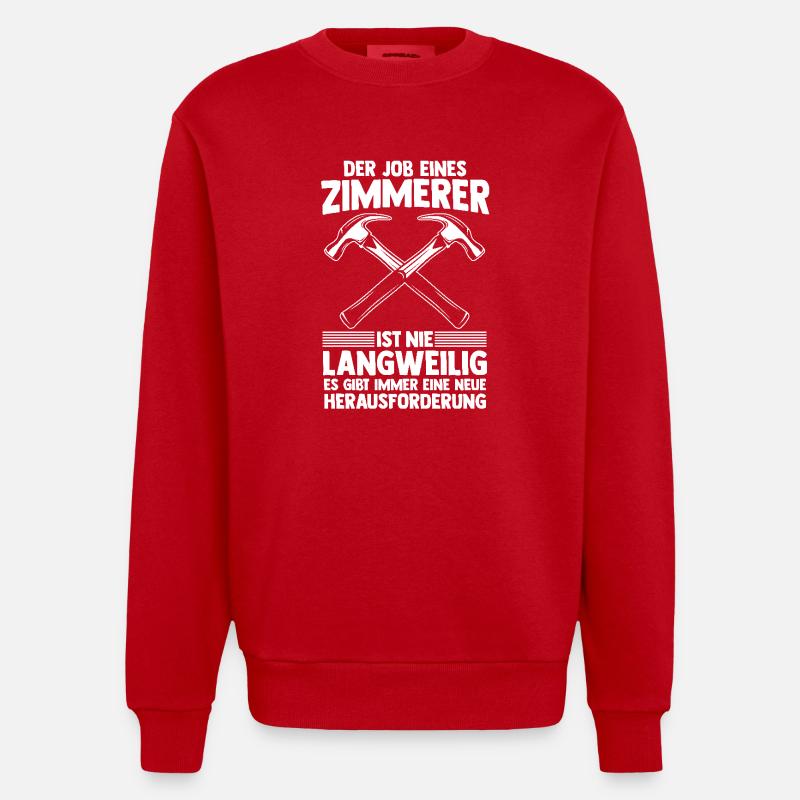 Carpenter Carpenter - Heavyweight Oversized Organic Crew Neck Made in EU - red