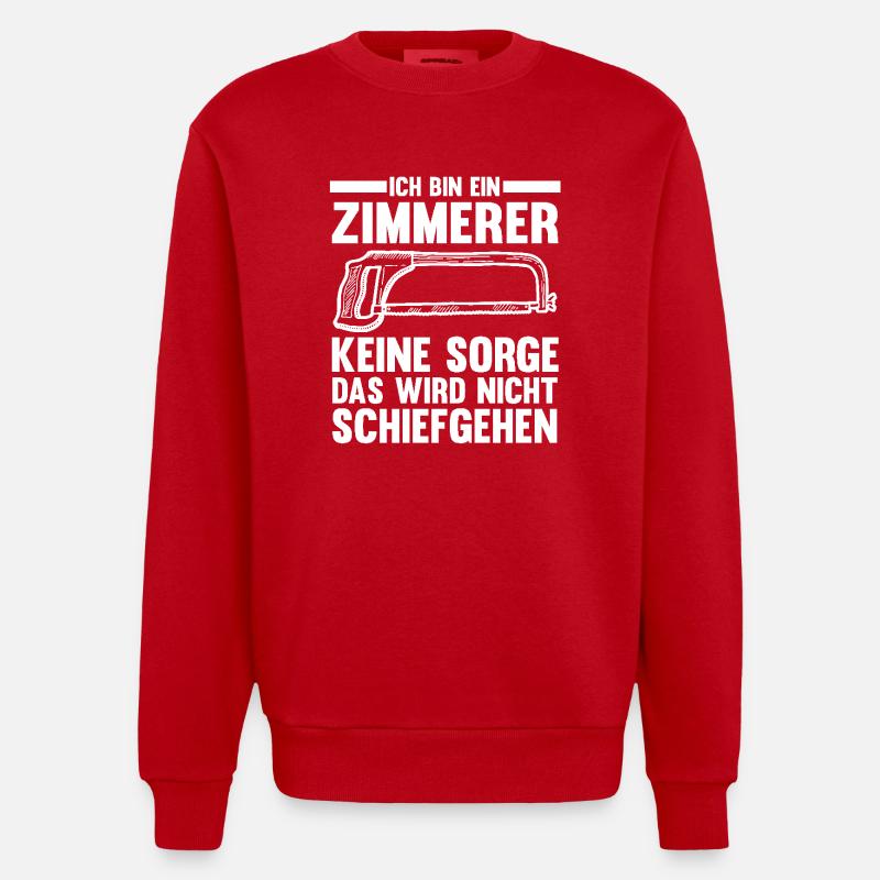 Carpenter Carpenter - Heavyweight Oversized Organic Crew Neck Made in EU - red
