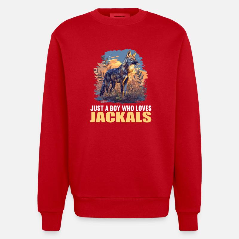 Chacals Chacal - Sweat bio épais oversize fabriqué en UE - rouge