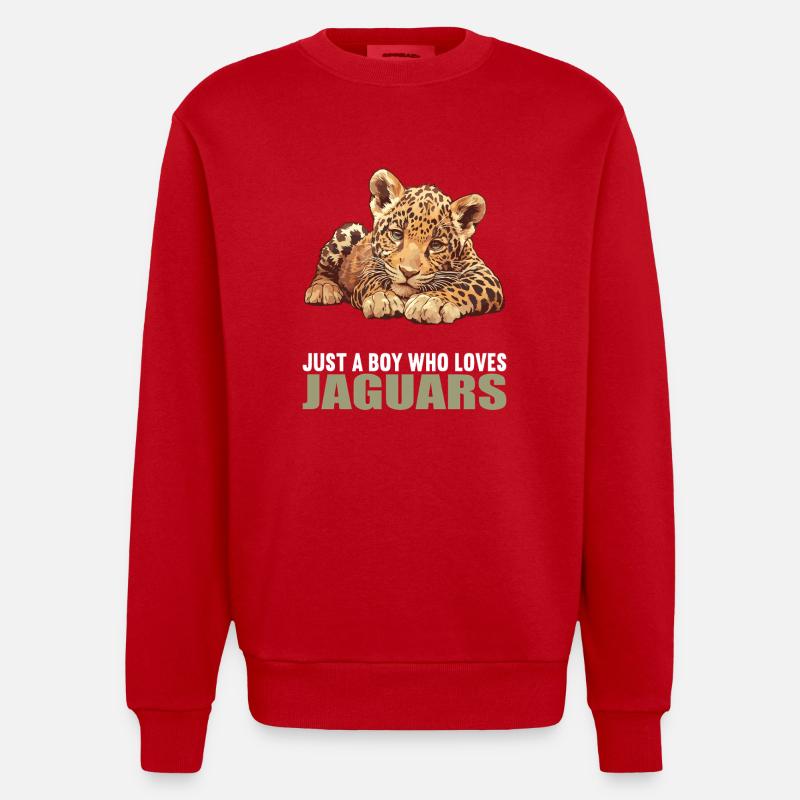 Jaguars Jaguar - Sweat bio épais oversize fabriqué en UE - rouge