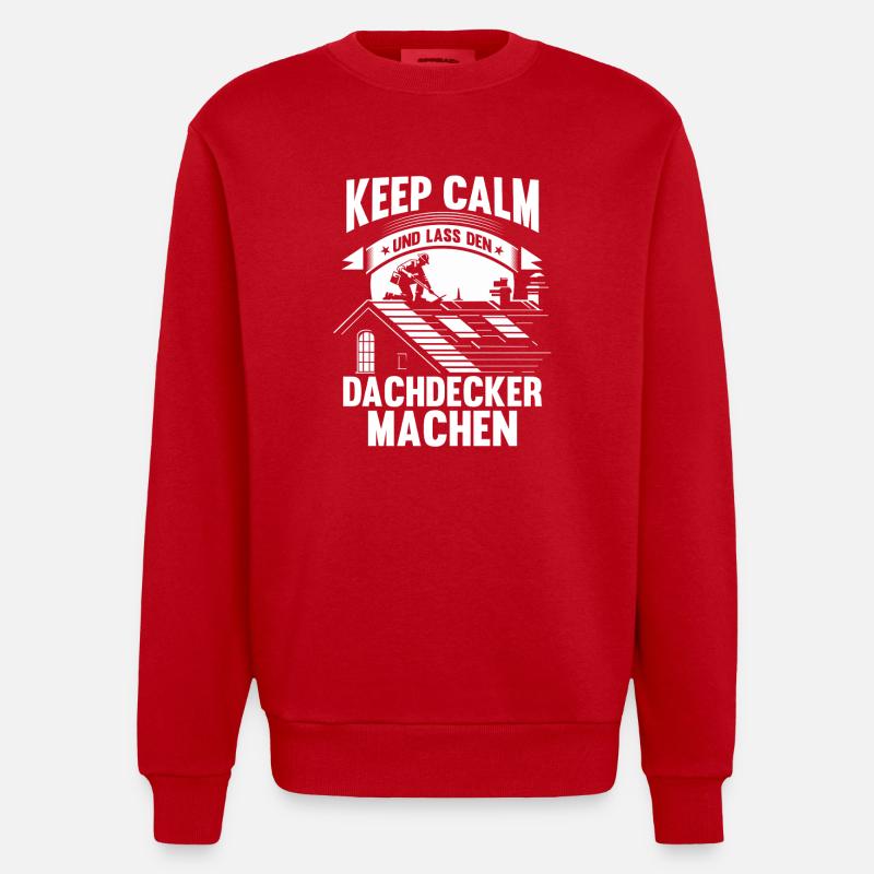 Maître Couvreur Couvreur - Sweat bio épais oversize fabriqué en UE - rouge