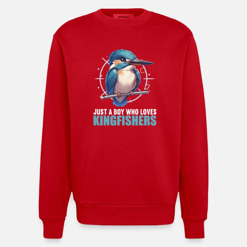 Eisvögel Eisvogel - Heavyweight Oversized Organic Crew Neck Made in EU - Rot