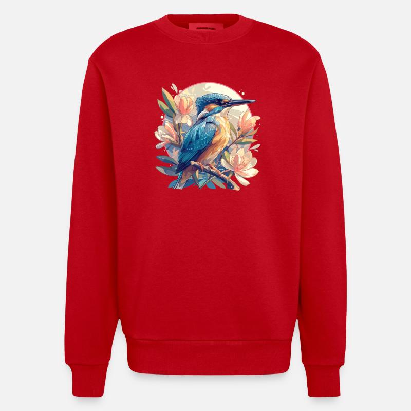 Eisvögel Eisvogel - Heavyweight Oversized Organic Crew Neck Made in EU - Rot