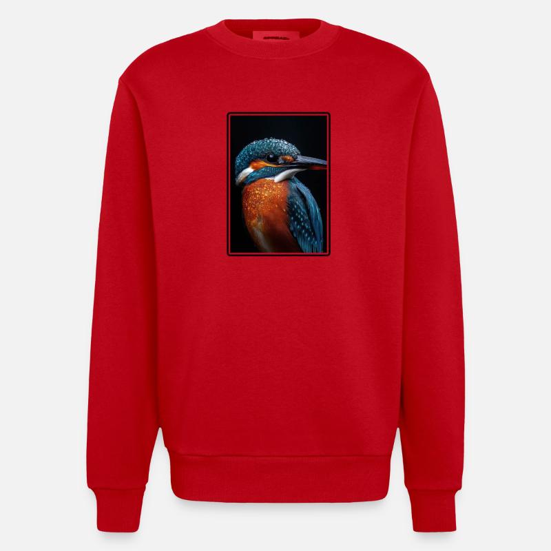 Eisvögel Eisvogel - Heavyweight Oversized Organic Crew Neck Made in EU - Rot
