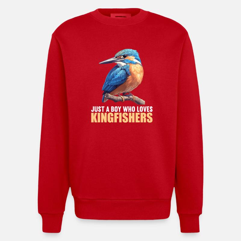 Eisvögel Eisvogel - Heavyweight Oversized Organic Crew Neck Made in EU - Rot