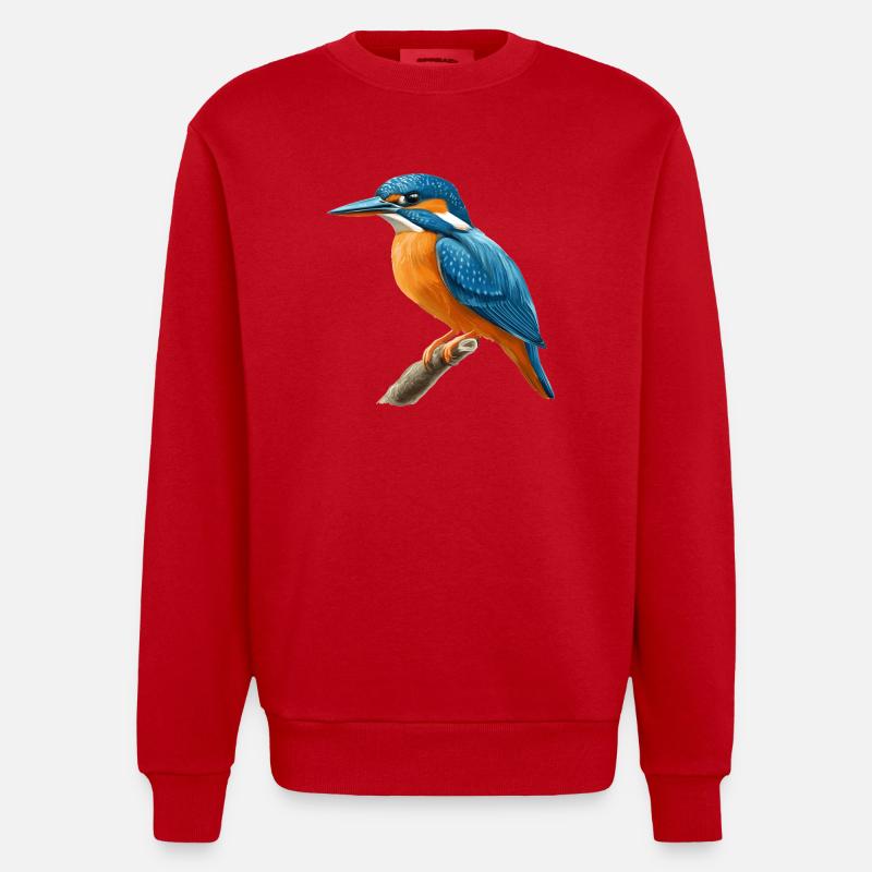 Eisvögel Eisvogel - Heavyweight Oversized Organic Crew Neck Made in EU - Rot
