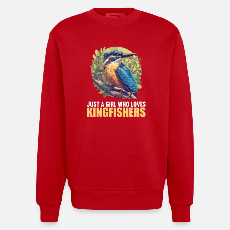 Eisvögel Eisvogel - Heavyweight Oversized Organic Crew Neck Made in EU - Rot