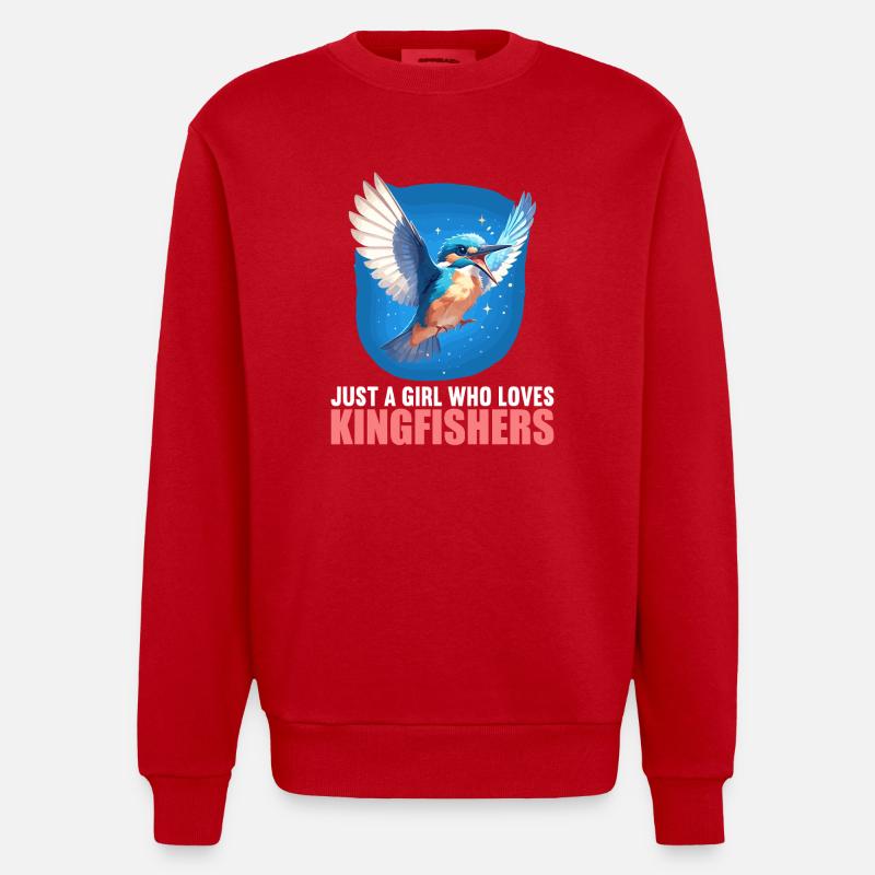 Eisvögel Eisvogel - Heavyweight Oversized Organic Crew Neck Made in EU - Rot