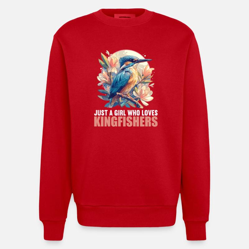 Eisvögel Eisvogel - Heavyweight Oversized Organic Crew Neck Made in EU - Rot