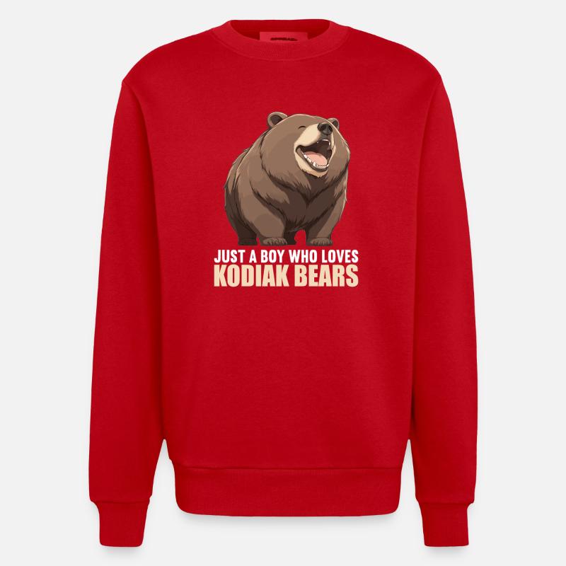Kodiakbären Kodiakbär - Heavyweight Oversized Organic Crew Neck Made in EU - Rot
