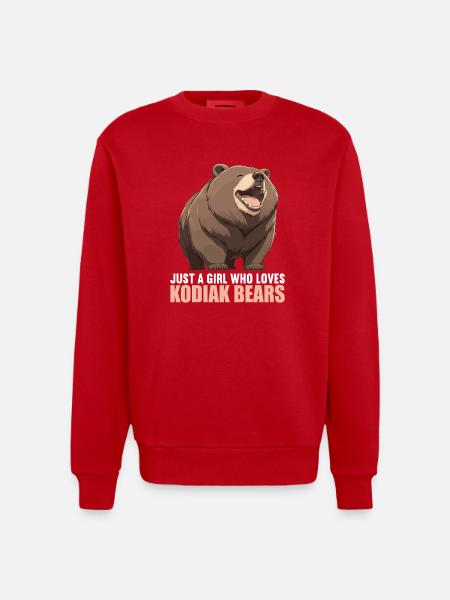 Kodiakbären Kodiakbär - Heavyweight Oversized Organic Crew Neck Made in EU - Rot