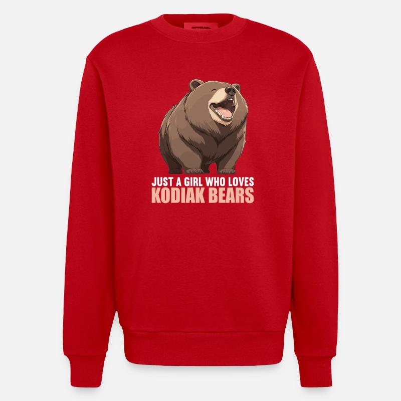 Kodiakbären Kodiakbär - Heavyweight Oversized Organic Crew Neck Made in EU - Rot