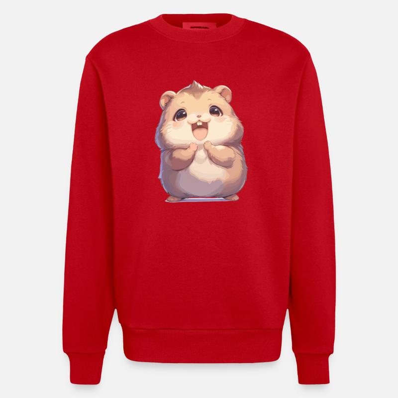 Lemminge Lemming - Heavyweight Oversized Organic Crew Neck Made in EU - Rot