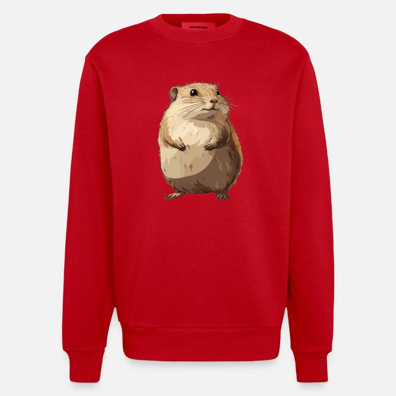 Lemminge Lemming - Heavyweight Oversized Organic Crew Neck Made in EU - Rot