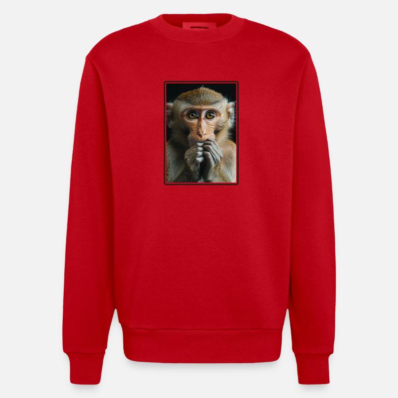 Macaque Macaque - Sweat bio épais oversize fabriqué en UE - rouge