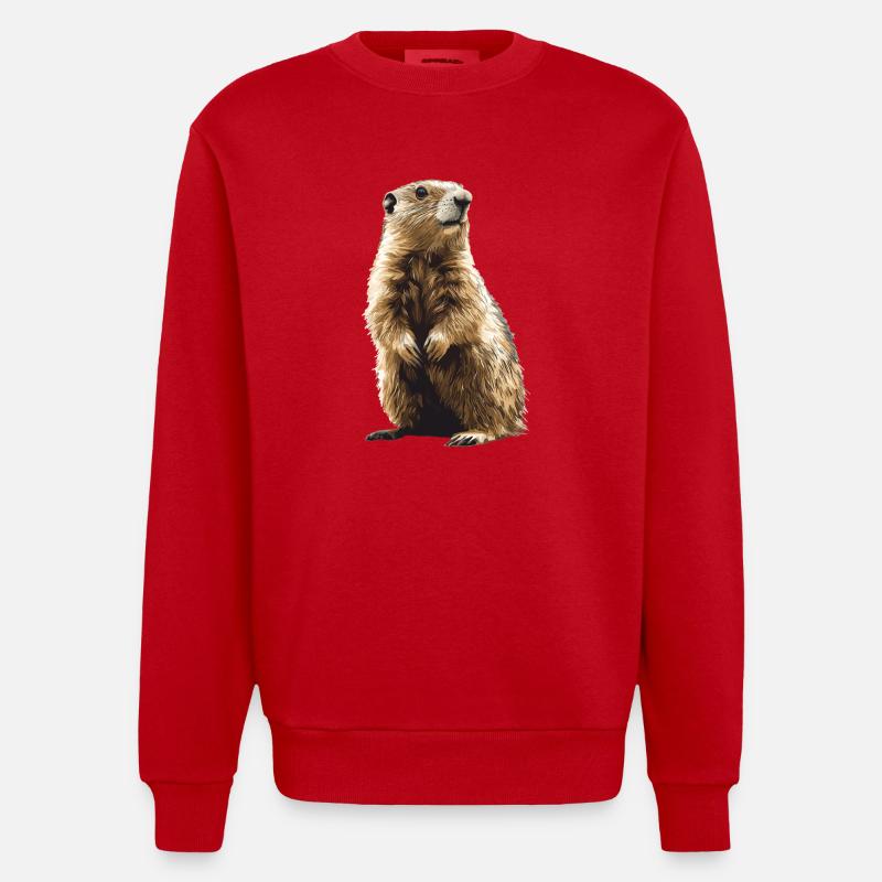 Marmottes Marmottes - Sweat bio épais oversize fabriqué en UE - rouge