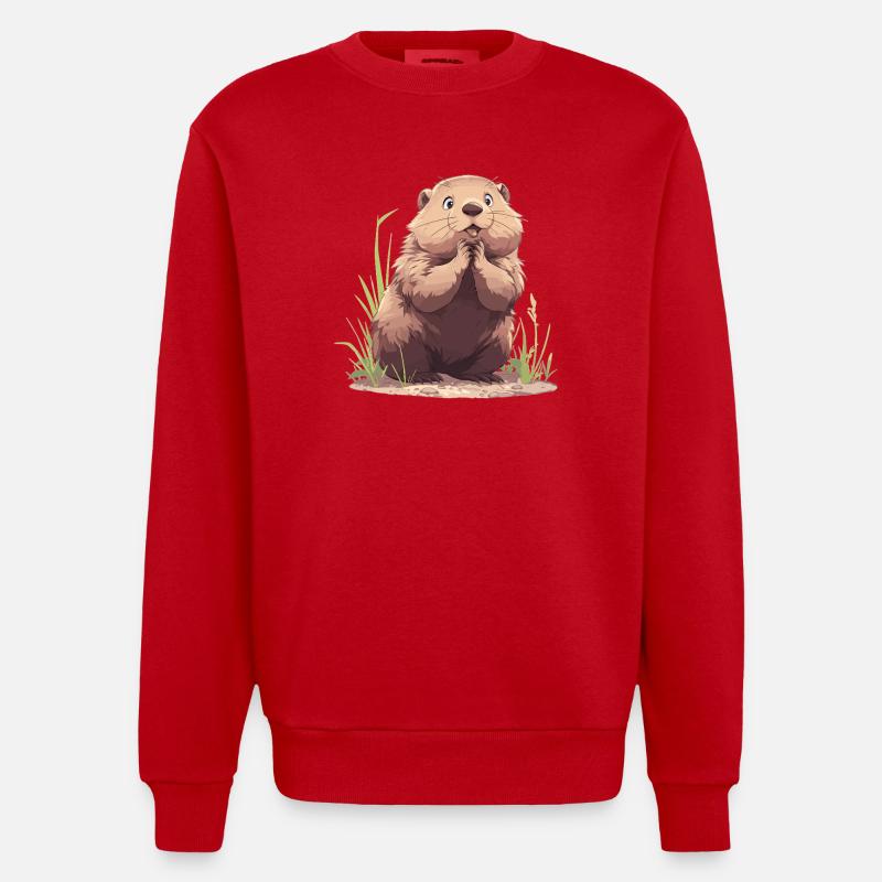 Marmottes Marmottes - Sweat bio épais oversize fabriqué en UE - rouge