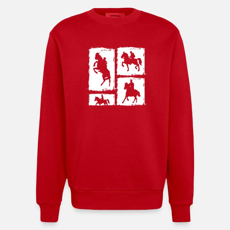 Cheval - Sweat bio épais oversize fabriqué en UE - rouge