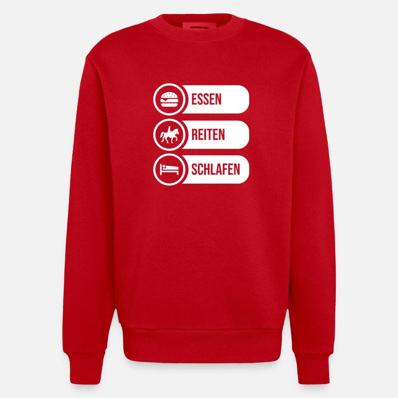 Cheval - Sweat bio épais oversize fabriqué en UE - rouge