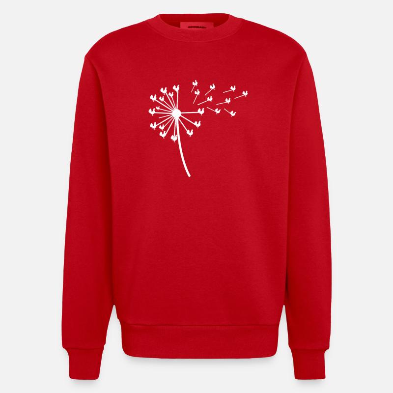 Poulet Coq - Sweat bio épais oversize fabriqué en UE - rouge