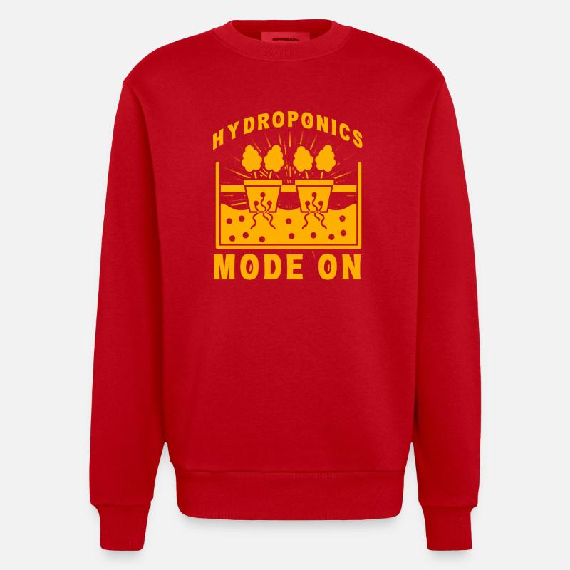 Mode hydroponique activé - Sweat bio épais oversize fabriqué en UE - rouge