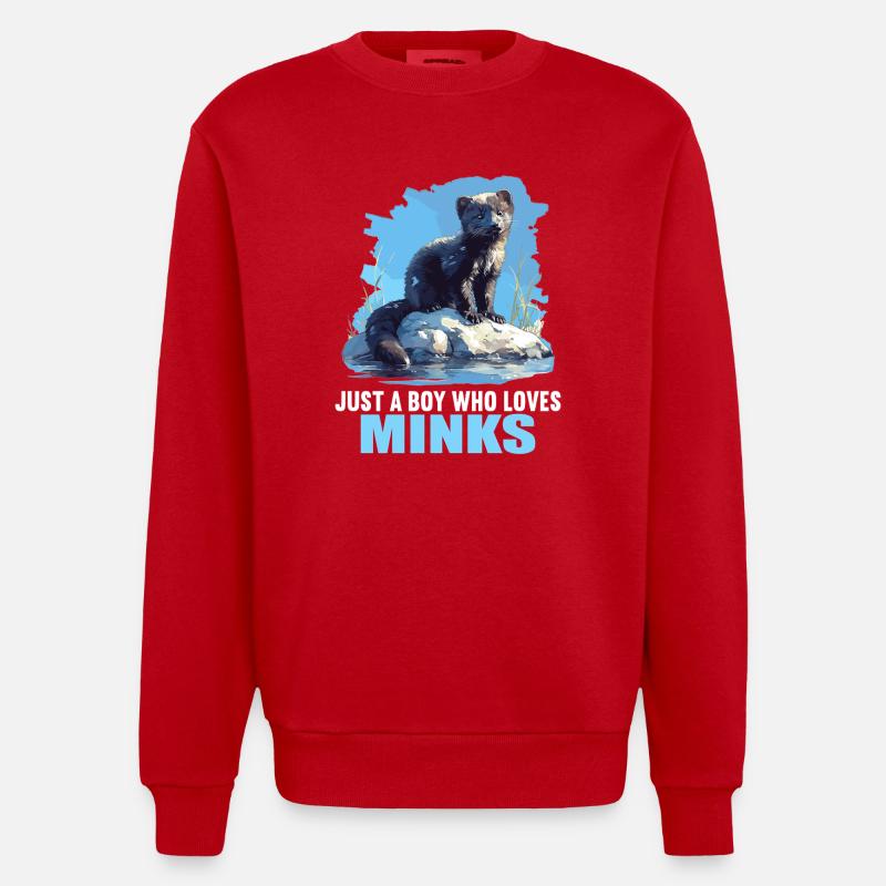 Vison Vison - Sweat bio épais oversize fabriqué en UE - rouge