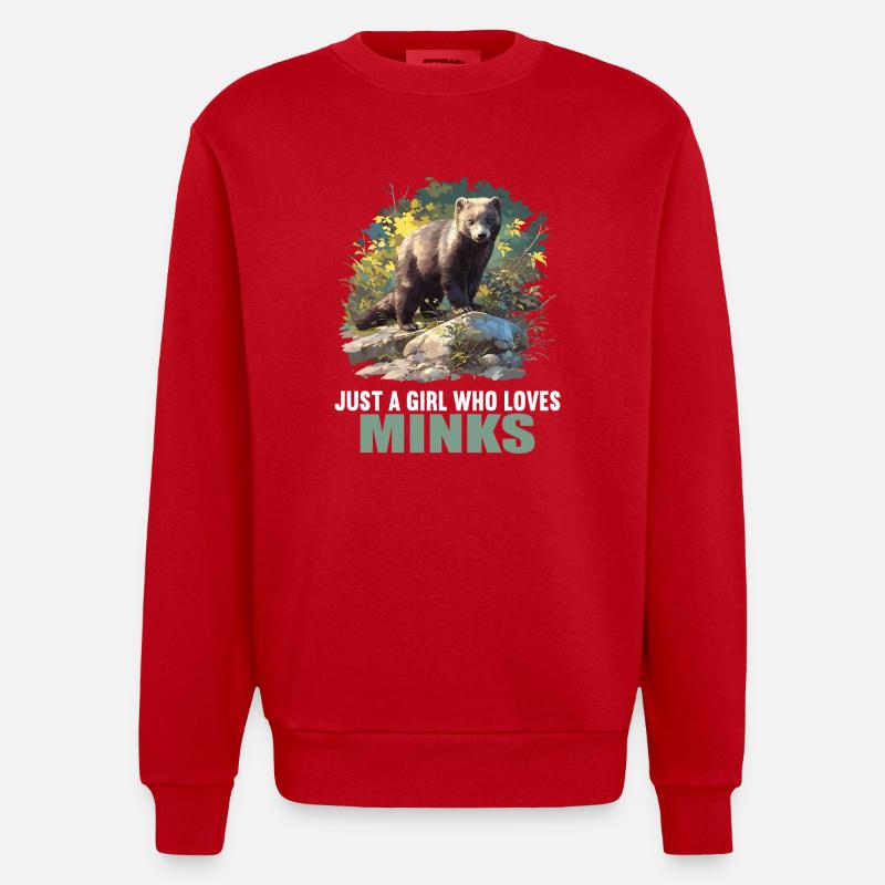 Vison Vison - Sweat bio épais oversize fabriqué en UE - rouge