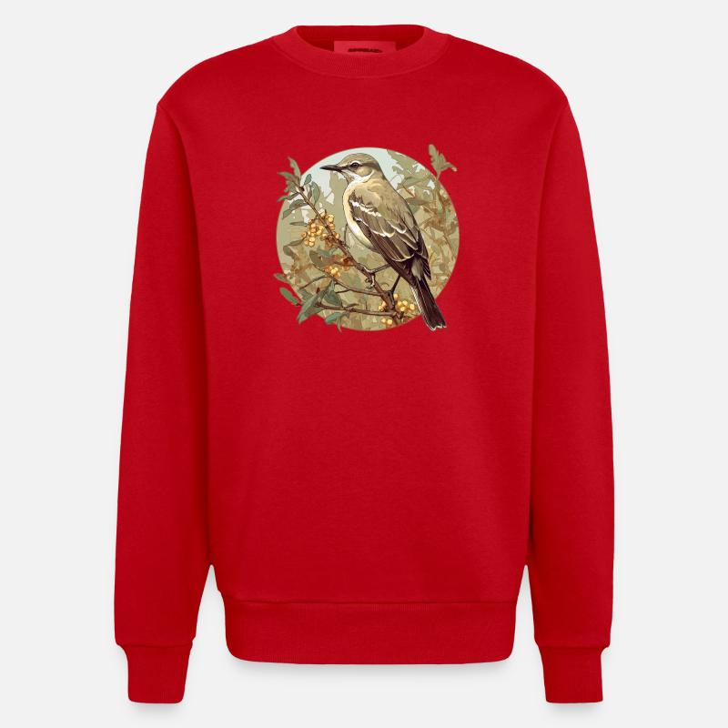 Oiseaux moqueurs Oiseaux moqueurs - Sweat bio épais oversize fabriqué en UE - rouge