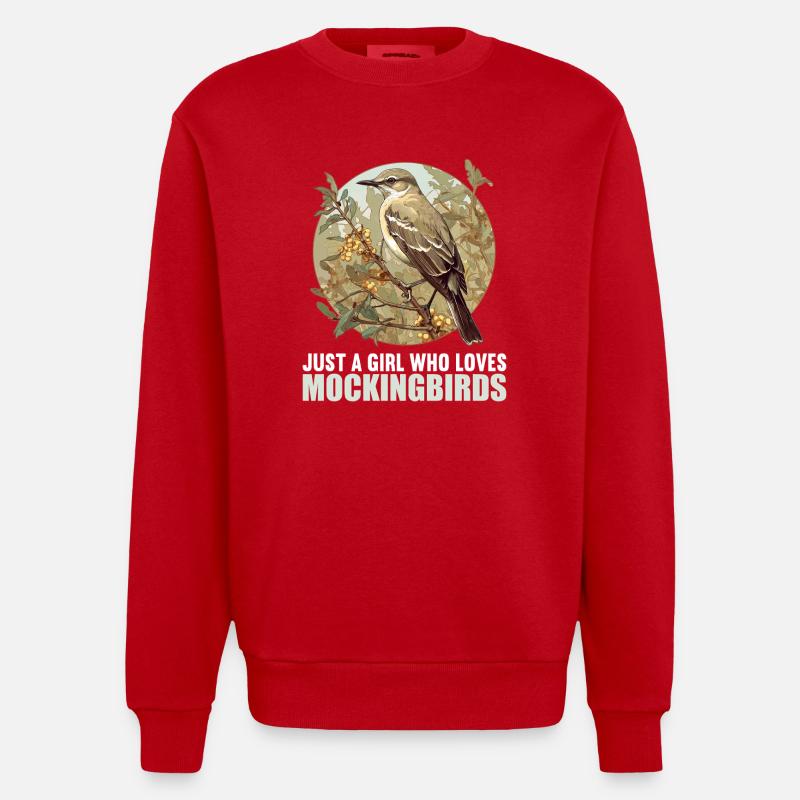Oiseaux moqueurs Oiseaux moqueurs - Sweat bio épais oversize fabriqué en UE - rouge